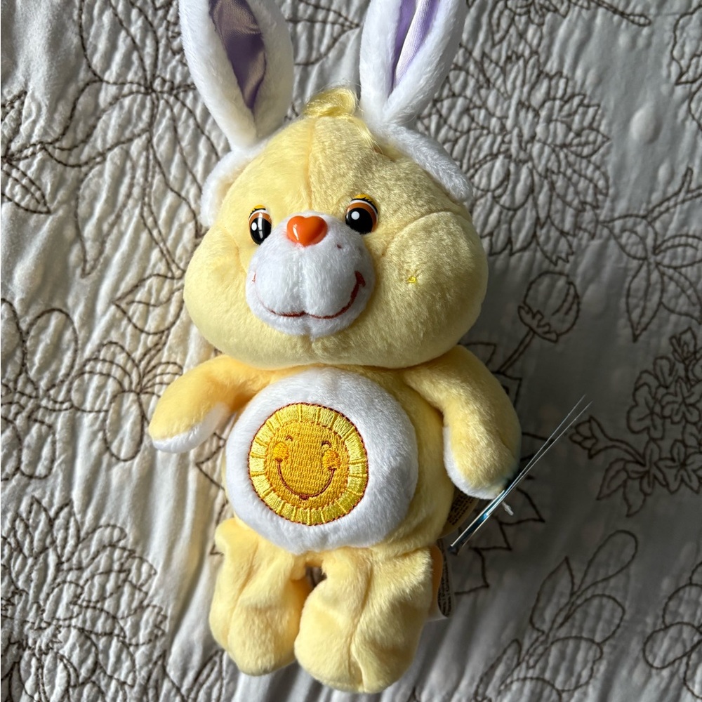 NWT / Care Bears / Easter Collection / Funshine Bear Plush / 20th Anniversary